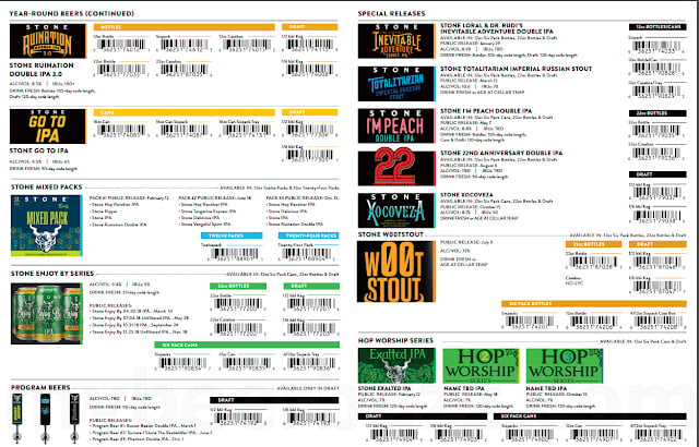 Stone Brewing - 2018 Fact Sheet (19.2oz Cans, Skedaddler, Phantom, Hop Worship & 2018 Enjoy By Releases) Stone Brewing - 2018 Fact Sheet (19.2oz Cans, Skedaddler, Phantom, Hop Worship & 2018 Enjoy By Releases)