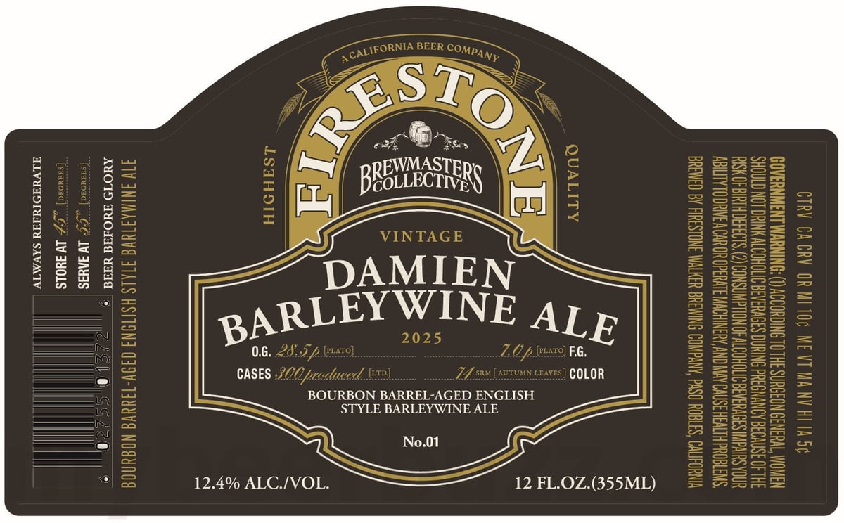 Firestone Walker Adding Damien Barleywine Ale & Fourth Meal At Gracelend Coming To Brewmaster’s Collective / Pear Saison Firestone Walker Adding Damien Barleywine Ale & Fourth Meal At Gracelend Coming To Brewmaster’s Collective / Pear Saison