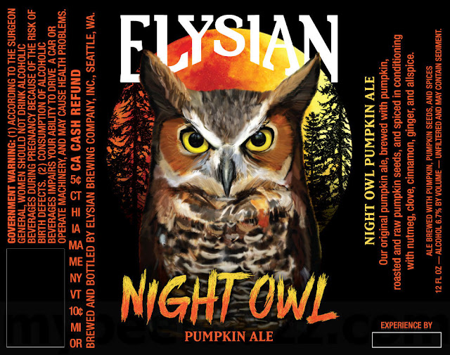 Elysian Night Owl Pumpkin Ale Returning for 2019 in 12oz Cans Elysian Night Owl Pumpkin Ale Returning for 2019 in 12oz Cans