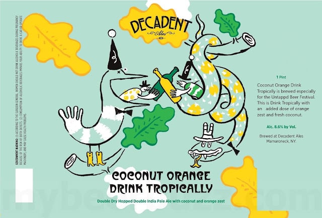 Decadent Ales - Blueberry Pancake, Strawberry Frosted Pastry, Blueberry Frosted Pastry, Strawberry Coconut Smoothie, Oatmeal Raisin Cookie, Snowball, Drink Tropically, Coconut Orange Drink Tropically & Veracity 16oz Cans 17 apost8 364