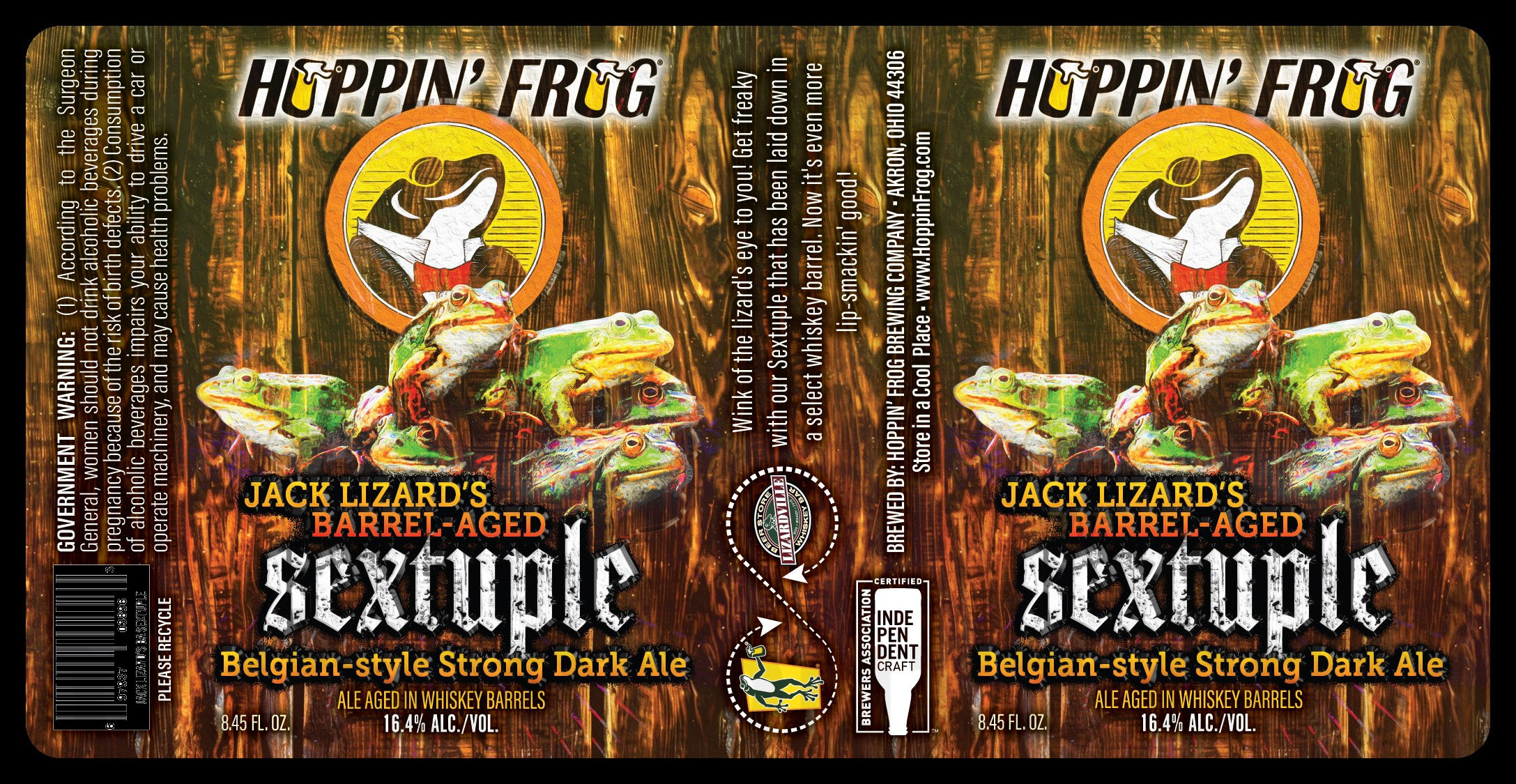 Hoppin’ Frog Adding Jack Lizard’s Barrel-Aged Sextuple & Hansen’s Hoptomizer IPA Hoppin’ Frog Adding Jack Lizard’s Barrel-Aged Sextuple & Hansen’s Hoptomizer IPA