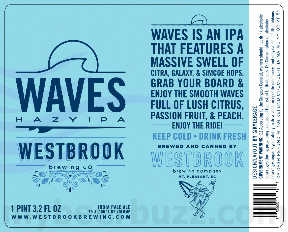 Westbrook Adding IPA & Waves Hazy IPA 19.2oz Cans Westbrook Adding IPA & Waves Hazy IPA 19.2oz Cans