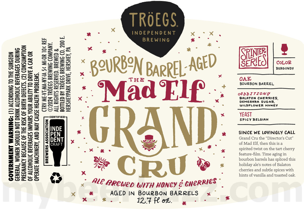Tröegs Updating Splinter Series Bourbon Barrel-Aged Triple Nator, Bourbon Barrel-Aged Mad Elf Grand Cru & Bourbon Barrel-Aged Mad Elf Tröegs Updating Splinter Series Bourbon Barrel-Aged Triple Nator, Bourbon Barrel-Aged Mad Elf Grand Cru & Bourbon Barrel-Aged Mad Elf
