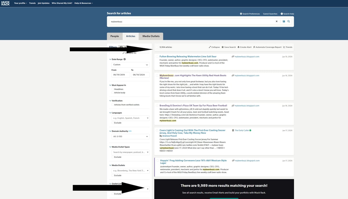 Muck Rack.Com Illegally Copying Content 10 apostHLPANews 57