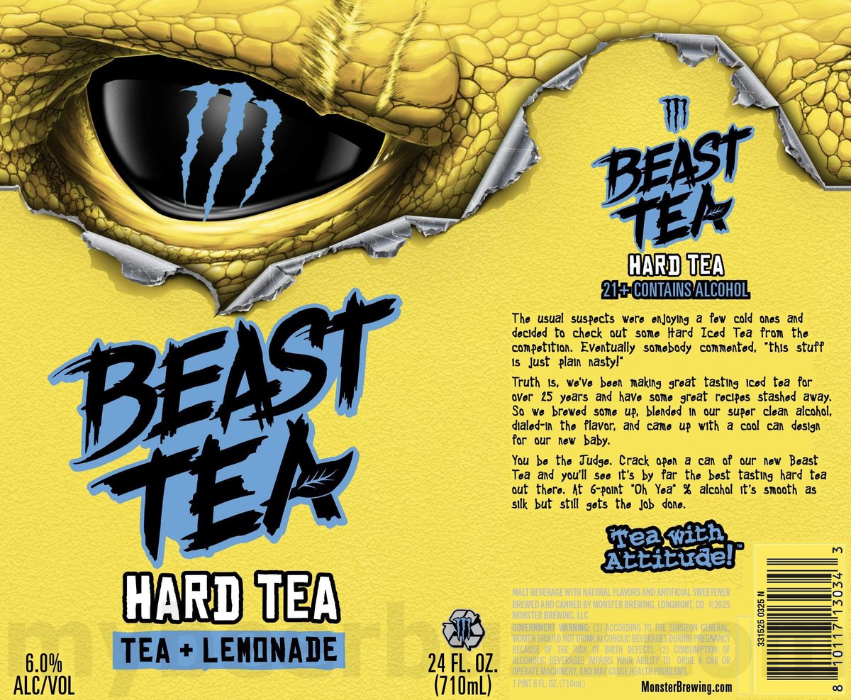 Monster Brewing / Oskar Blues Adding Beast Tea Original & Lemonade Monster Brewing / Oskar Blues Adding Beast Tea Original & Lemonade