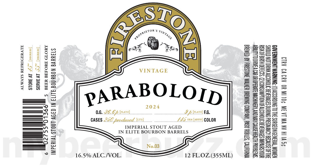 Firestone Walker Paraboloid Returning For 2024 Firestone Walker Paraboloid Returning For 2024