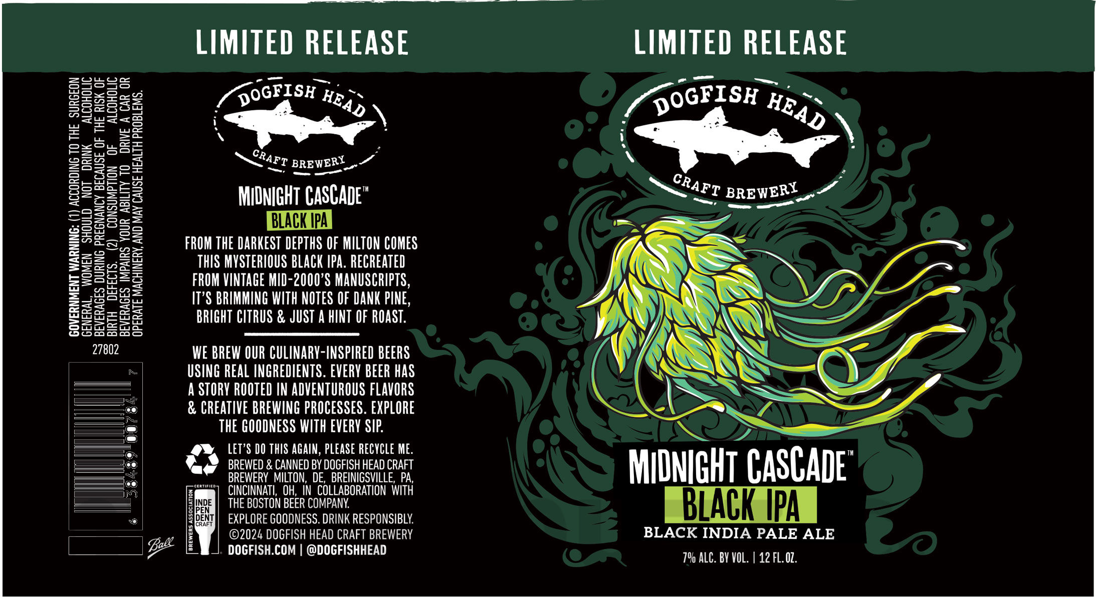 Dogfish Head Working On Midnight Cascade Black IPA Dogfish Head Working On Midnight Cascade Black IPA