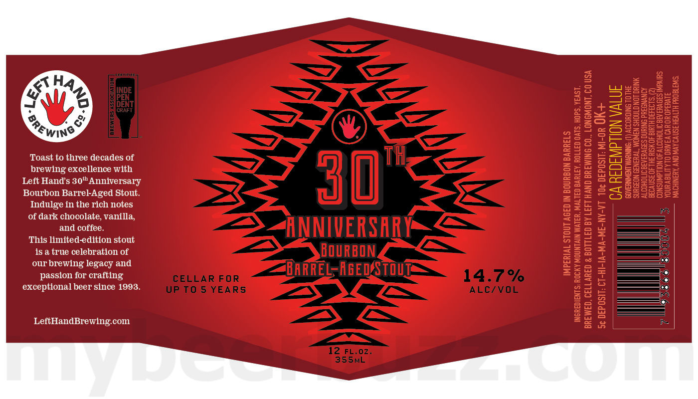 Left Hand Brewing Adding 30th Anniversary Bourbon Barrel-Aged Stout Left Hand Brewing Adding 30th Anniversary Bourbon Barrel-Aged Stout
