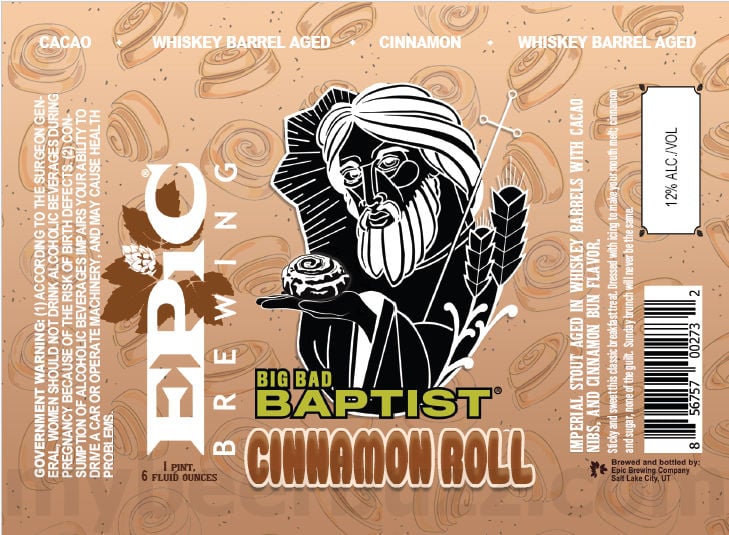 Epic Brewing Adding Big Bad Baptist Cinnamon Roll Cans 8 apostMBB 1282