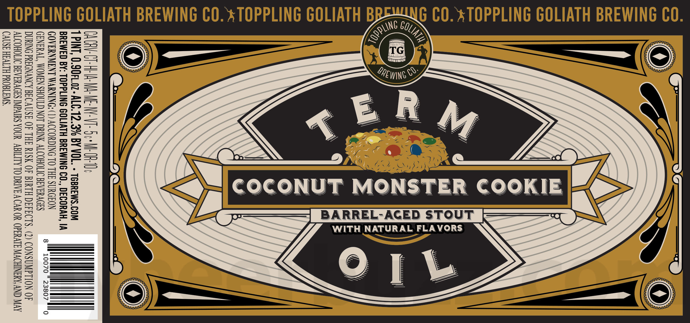 Toppling Goliath Adding Term Oil Coconut Monster Cookie Toppling Goliath Adding Term Oil Coconut Monster Cookie