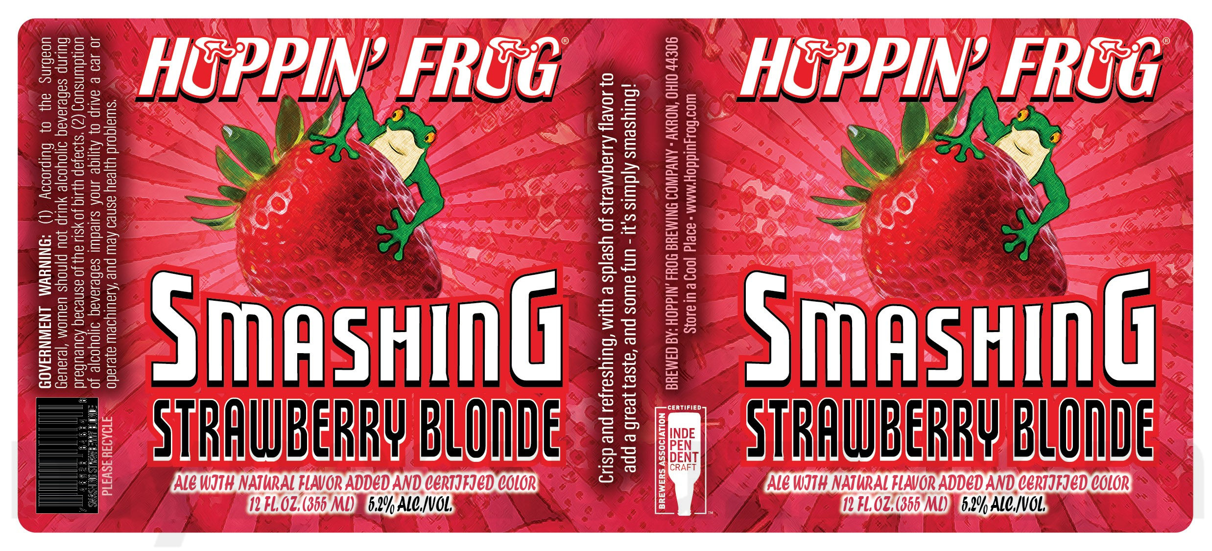 Hoppin’ Frog Adding Spruce Tip Silk Porter, Banana Split Wheat Ale, Black Cherry Cobbler Turbo Shandy, Frogs Got The Jack, Smashing Strawberry Blonde, Kings Jewel & Maple Walnut Chocolate Brownie Pastry Stout 12 apostMBB 1348