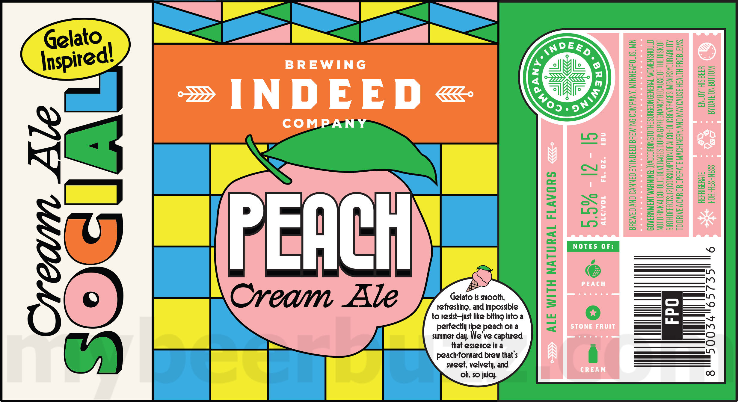 Indeed Adding Fruit Cult Imperial Red, Clover Shake, Tiramisu Cream Ale, Limoncello Style Cream Ale, Peach Cream Ale & Honey Bun 13 apostMBB 1353