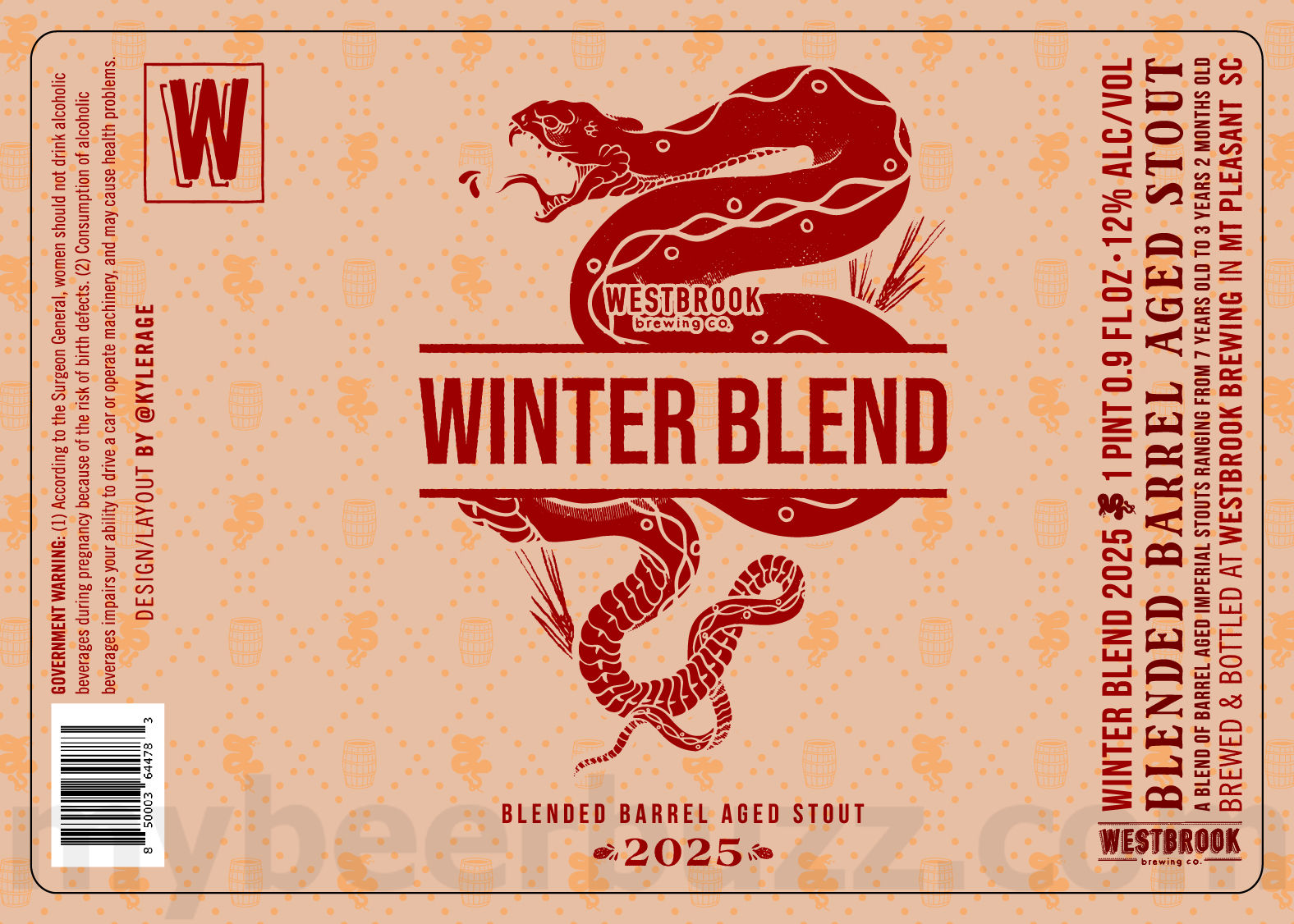 Westbrook Adding IPA, A Very Fine Brown Ale, Orange Hibiscus Gose, Mexican Mule Gose, Winter Blend 2025 & Waves Hazy IPA Cans 13 apostMBB 1384