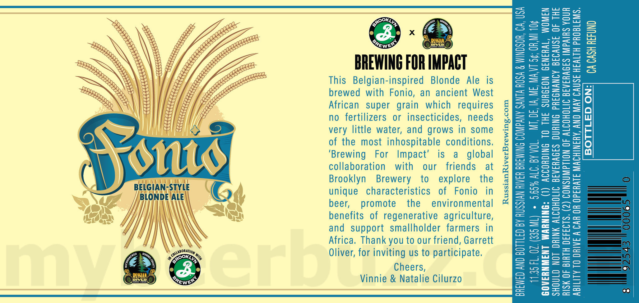 Russian River & Brooklyn Brewery Collaborate On Fonio Russian River & Brooklyn Brewery Collaborate On Fonio