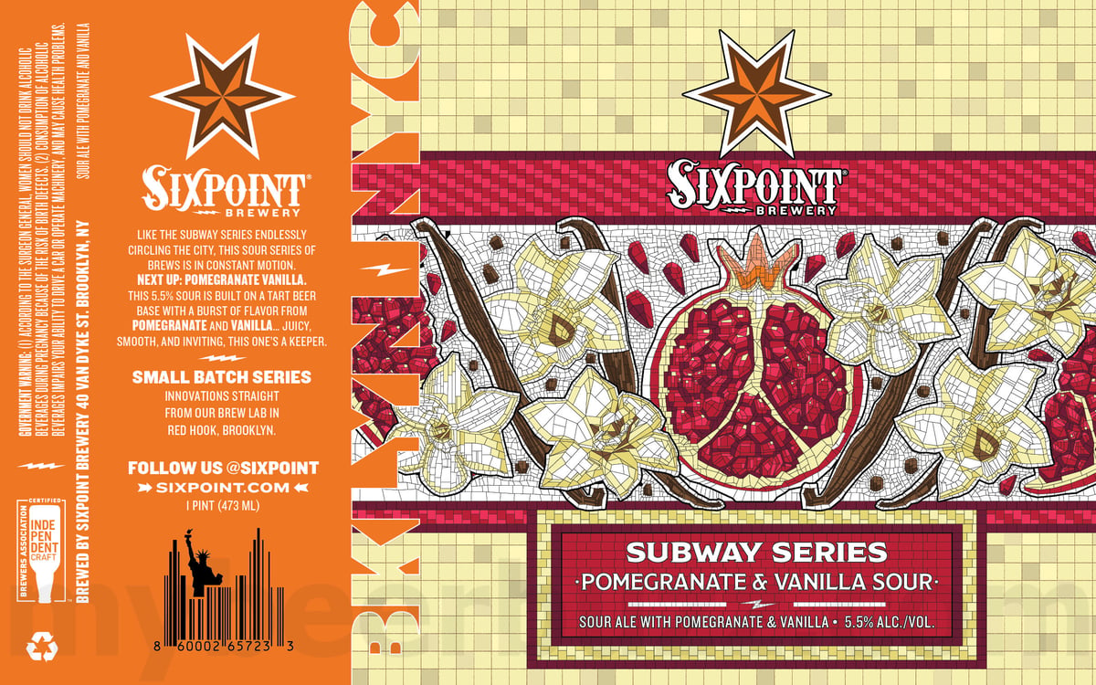 Sixpoint Adding Honeymoon & Subway Series Pomegranate & Vanilla Sour Sixpoint Adding Honeymoon & Subway Series Pomegranate & Vanilla Sour