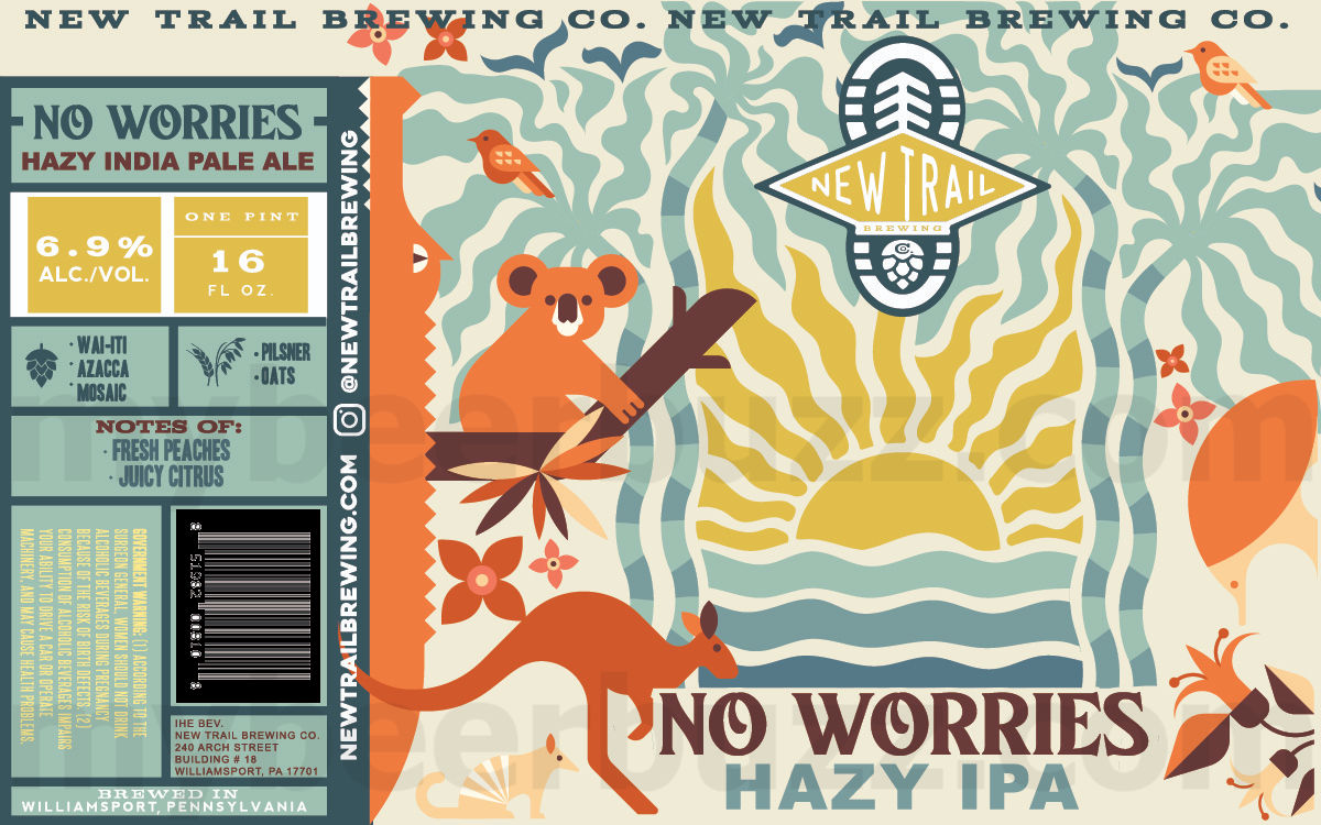 New Trail Working On Blueberry Sour, Trout Bitten, Vivid Glen, Trail Marker, 24/7, The Raven, No Worries, Non-Alcoholic Broken Heel, Moon Lit, Trail Tones, Tropical Fusion, Strawberry Cheesecake Cookie, Peanut Butter Cup Cookie, Talus Dry-Hopped Lazy River Pils, Cascade Dry-Hopped Lazy River Pils, Base Jump, Mosaic Broken Heels & Double Citrus Summit 36 apostMBB 1617