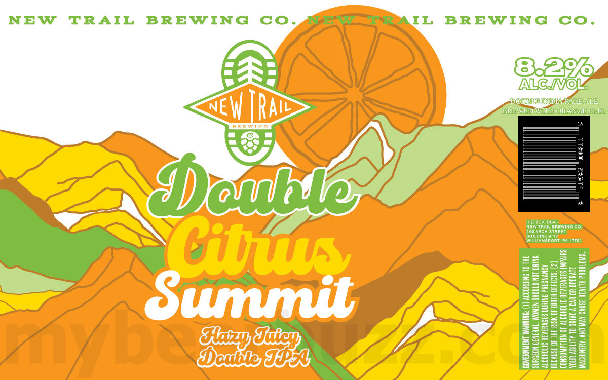 New Trail Working On Blueberry Sour, Trout Bitten, Vivid Glen, Trail Marker, 24/7, The Raven, No Worries, Non-Alcoholic Broken Heel, Moon Lit, Trail Tones, Tropical Fusion, Strawberry Cheesecake Cookie, Peanut Butter Cup Cookie, Talus Dry-Hopped Lazy River Pils, Cascade Dry-Hopped Lazy River Pils, Base Jump, Mosaic Broken Heels & Double Citrus Summit 43 apostMBB 1624