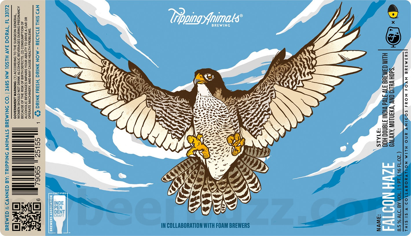 Tripping Animals & Foam Brewers Collaborate On Falcon Haze Tripping Animals & Foam Brewers Collaborate On Falcon Haze