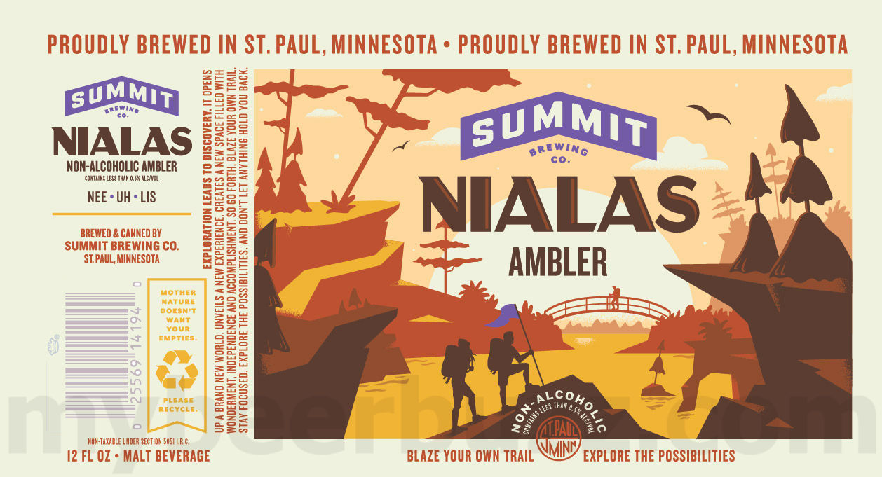 Summit Brewing Adding Nialas Latitude & Nialas Ambler Non-Alcoholic Beers 8 apostMBB 1680