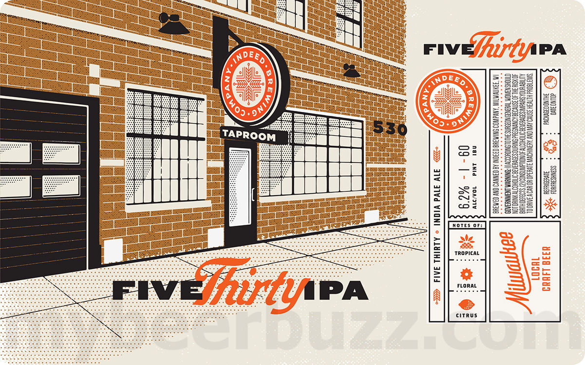 Indeed Brewing Adding Five Thirty IPA Indeed Brewing Adding Five Thirty IPA