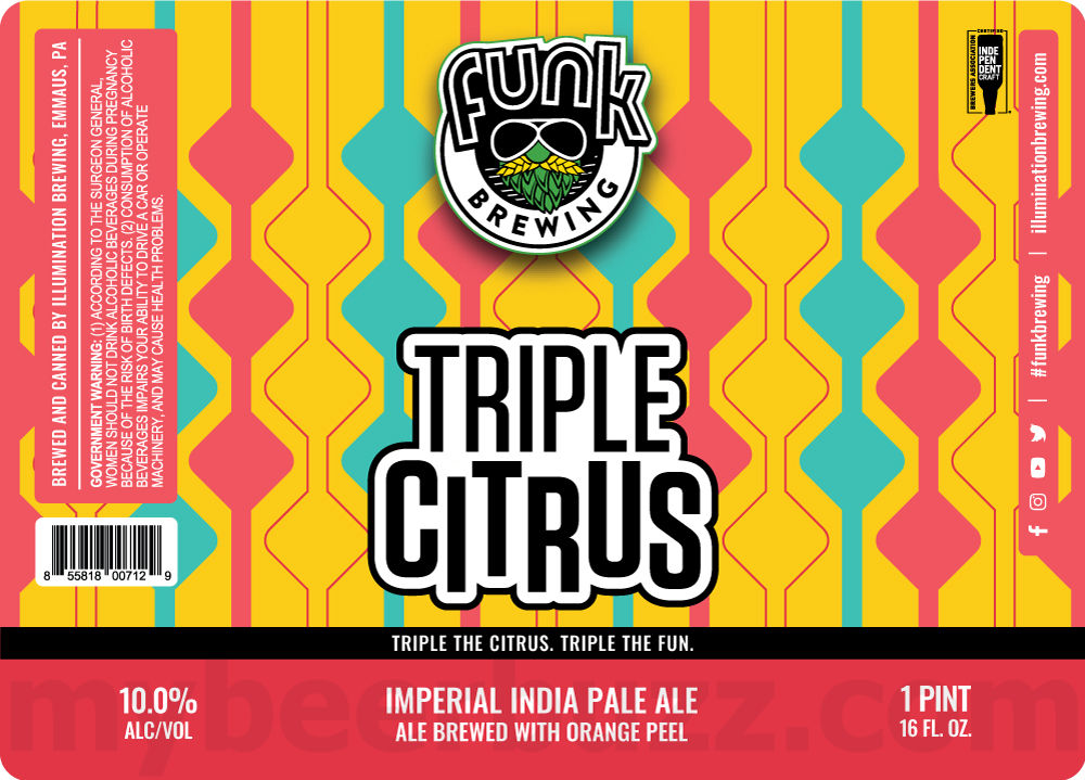 Funk Brewing Adding Bikes! Peach Shandy, Grape Shandy, Lemon Shandy, Watermelon Sour Power, Funk Local 99, Strawberry Sour Power, Bikes! Rocket Pop, Blueberry Sour Power, Triple Citrus, ¡Viva!, Hyperviolent Birthday Brew & Patriotic Shandy 16 apostMBB 1691