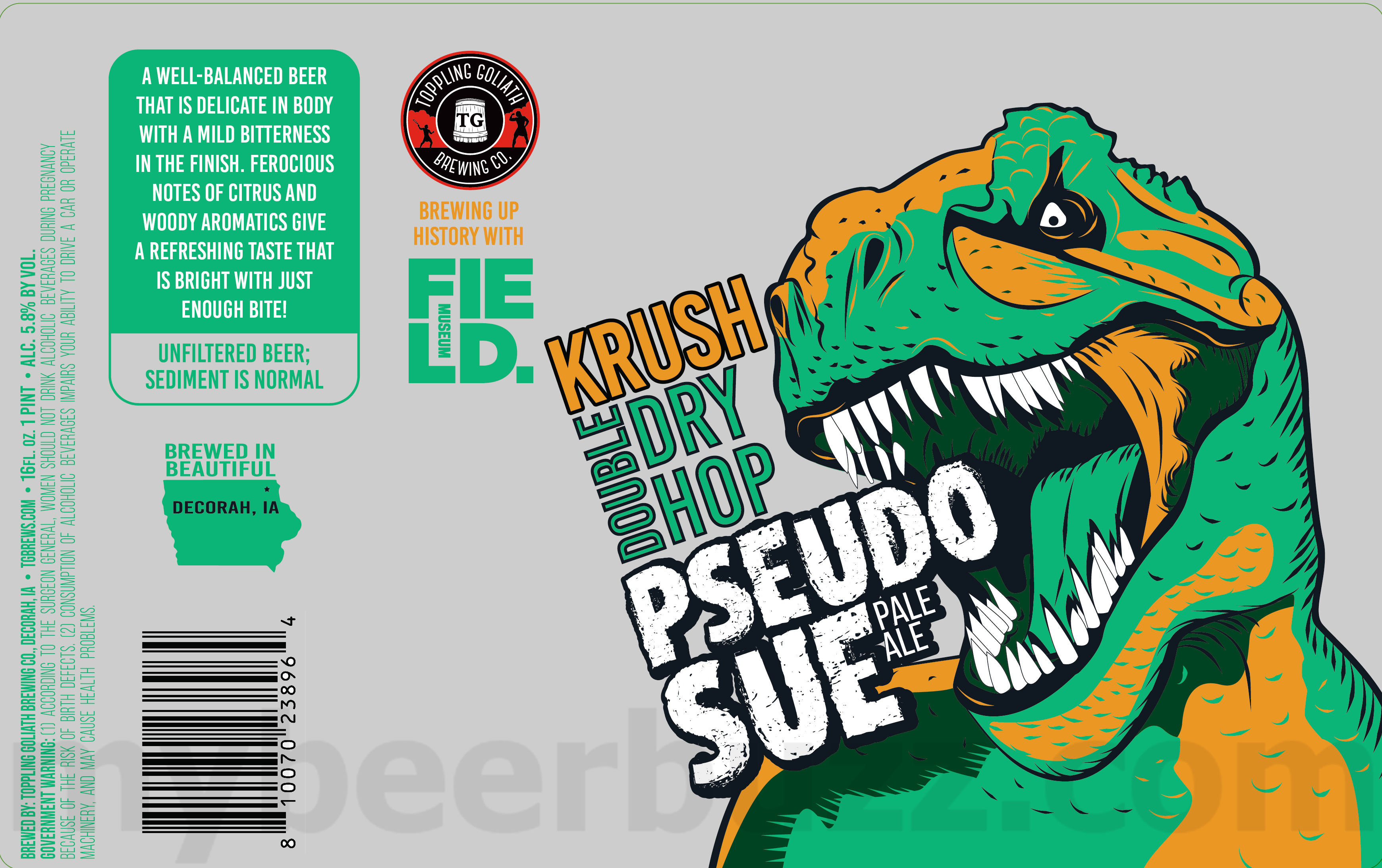 Toppling Goliath Adding Riwaka Dry Hop Pseudo Sue, Krush Double Dry Hop Pseudo Sue, Nelson Sauvin Dry Hop Pseudo Sue & Pseudo Sue 9 apostMBB 1720