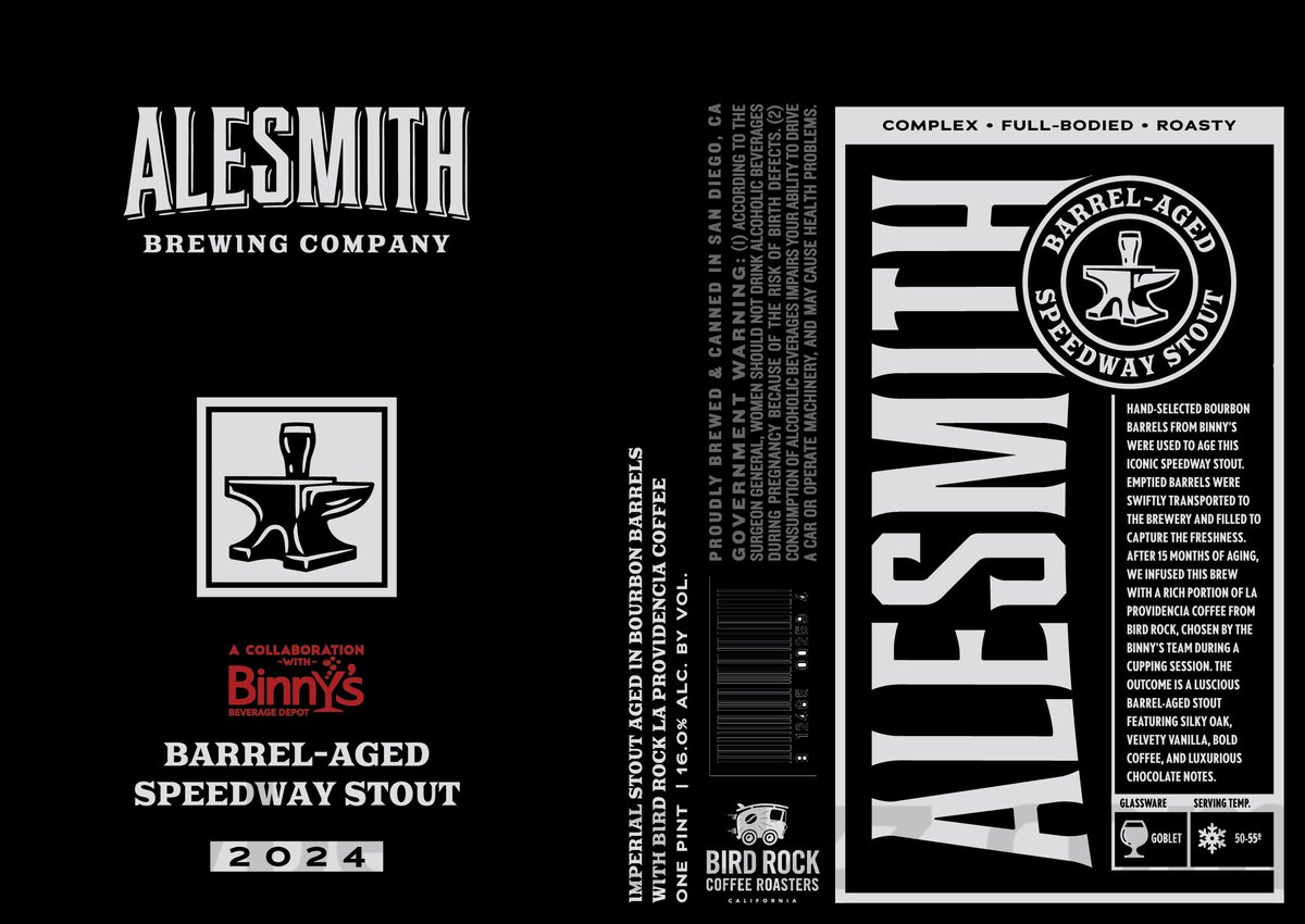 AleSmith Barrel-Aged Speedway Stout: Vietnamese Coffee Edition 2024 & Barrel-Aged Speedway Stout 2024 10 apostMBB 1728