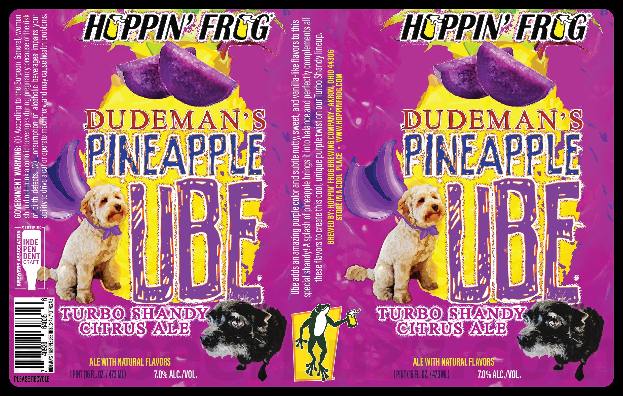 Hoppin’ Frog Adding Brewed With Love Mom’s Lavendar Wheat Ale, Dudeman's Pineapple Ube & Buck naked Blonde Ale Collaboration 9 apostMBB 1735