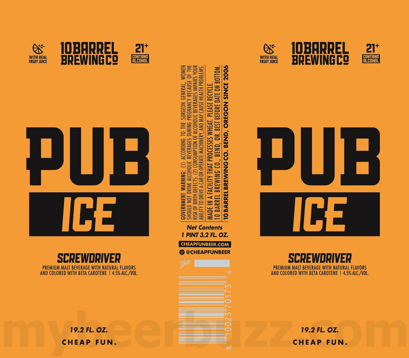 10 Barrel Adding Pub Ice Original, Pub Ice Screwdriver, Pub Ice Fruit Punch, Pub Ice Screwdriver, Pub Cerveza Lime & Salt, Pub Light and Pub Cerveza Grapefruit & Salt 11 apostMBB 1778