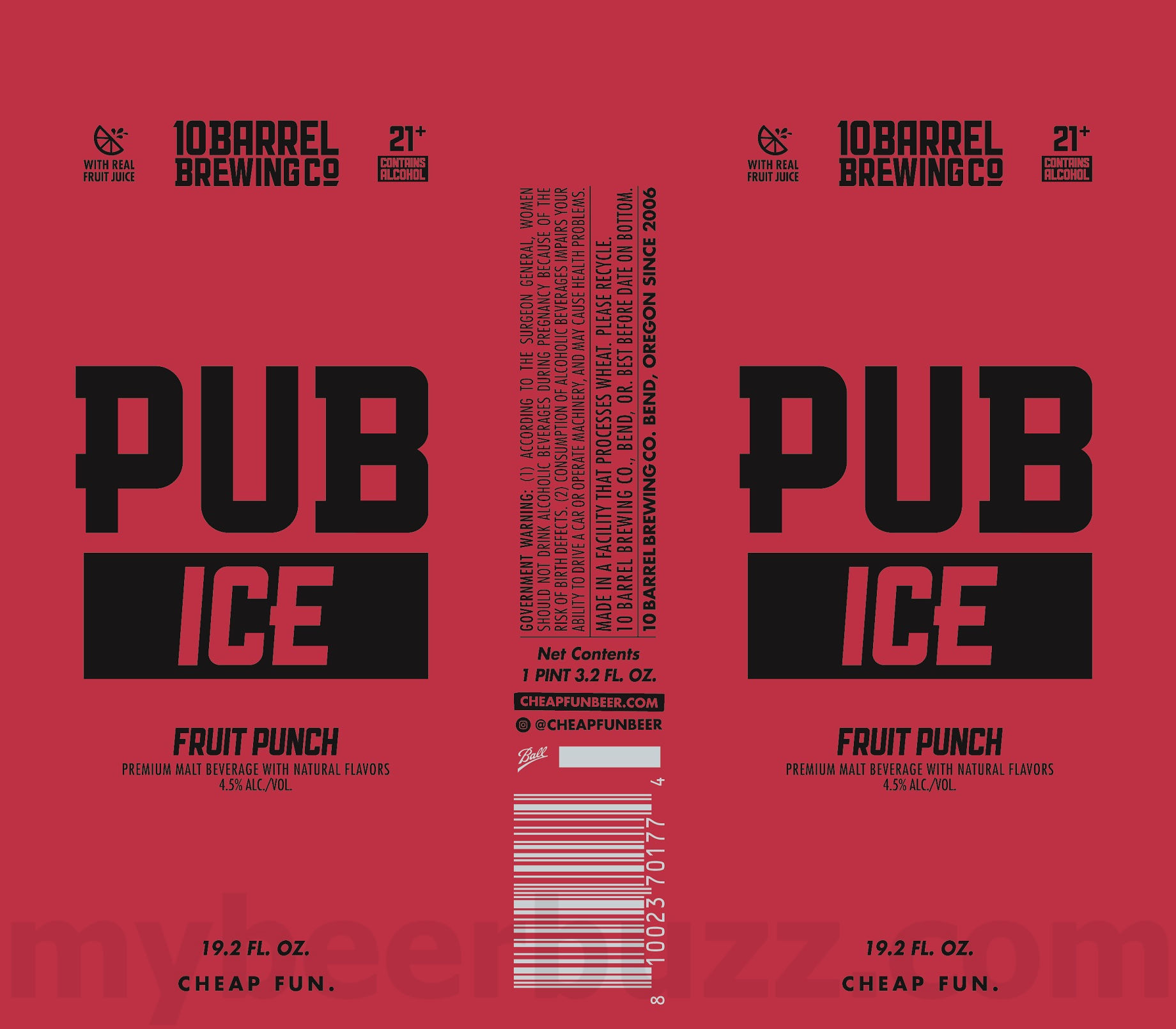 10 Barrel Adding Pub Ice Original, Pub Ice Screwdriver, Pub Ice Fruit Punch, Pub Ice Screwdriver, Pub Cerveza Lime & Salt, Pub Light and Pub Cerveza Grapefruit & Salt 13 apostMBB 1781