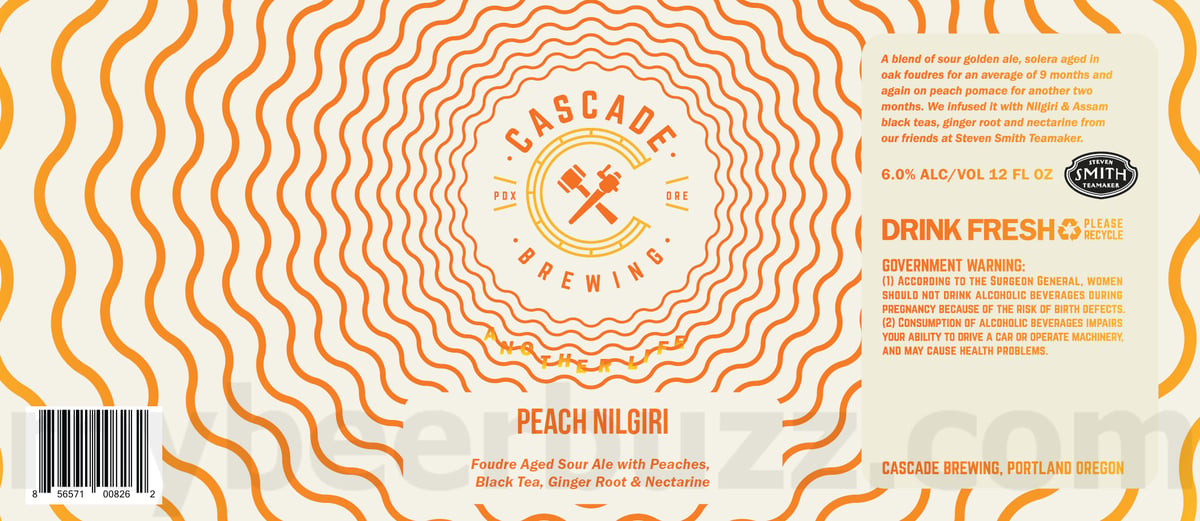 Cascade Adding Peach Nilgiri Foudre-Aged Sour Cascade Adding Peach Nilgiri Foudre-Aged Sour