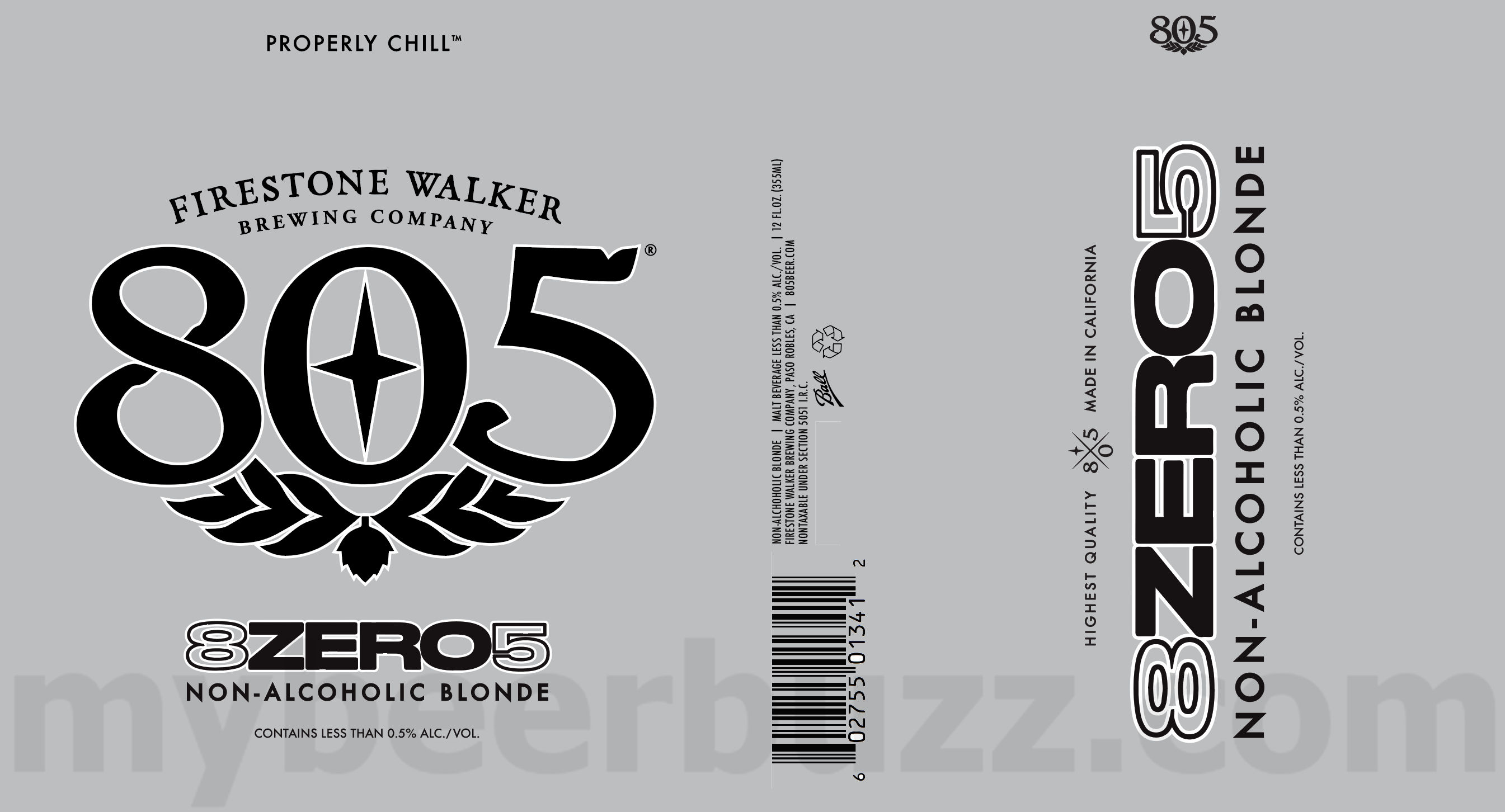 Firestone Walker Adding 805 8ZERO5 Non-Alcoholic Blonde Firestone Walker Adding 805 8ZERO5 Non-Alcoholic Blonde