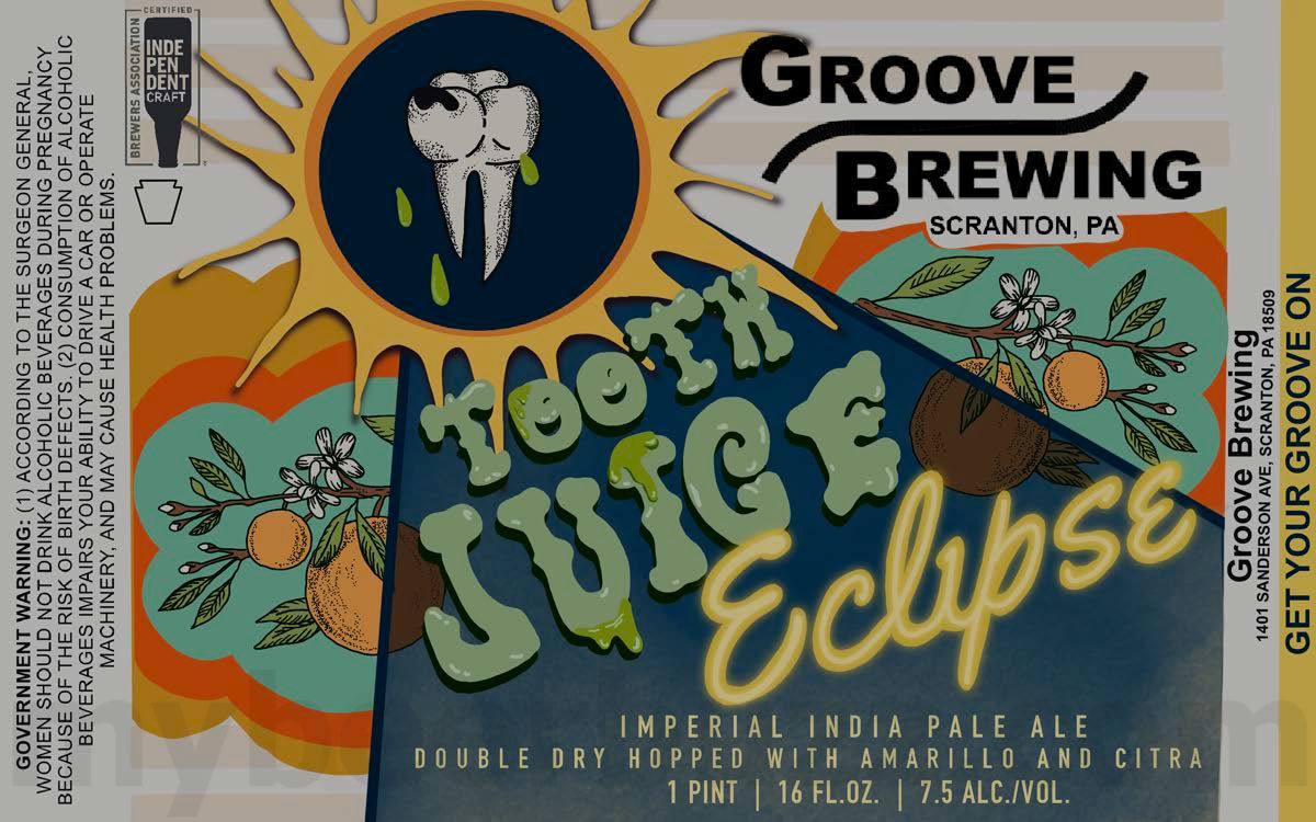 Groove Brewing Scranton, PA Adding Tooth Juice Eclipse Cans Groove Brewing Scranton, PA Adding Tooth Juice Eclipse Cans