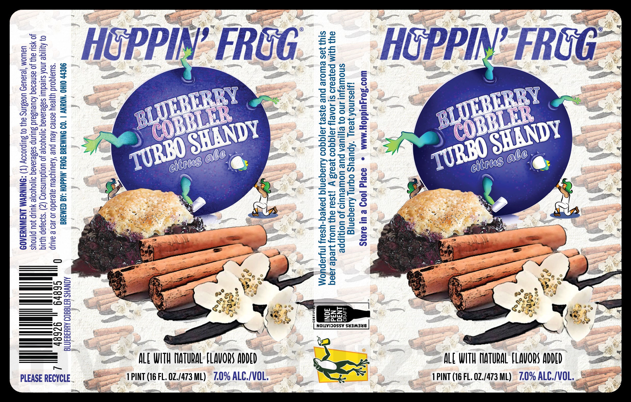 Hoppin’ Frog Working On Ecliptic Party Hopped Black IPA, Blueberry Cobbler Turbo Shandy & Galactic Moon Hopper IPL 8 apostMBB 1919