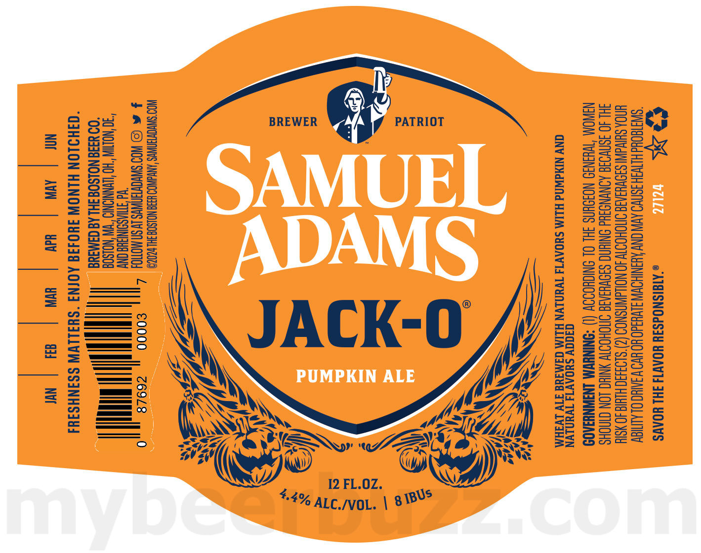 Samuel Adams Jack-O Pumpkin Ale Returning For 2024 Samuel Adams Jack-O Pumpkin Ale Returning For 2024