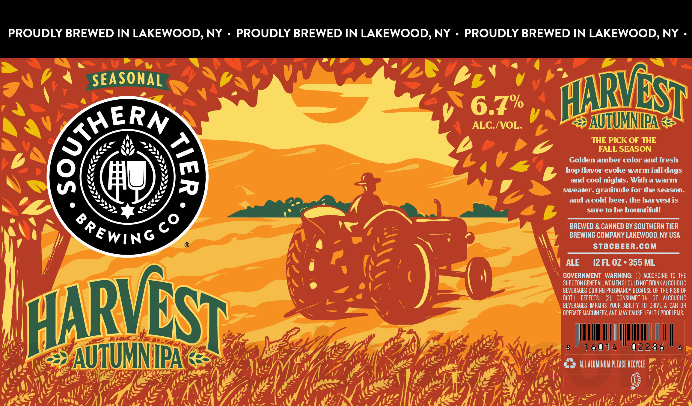 Southern Tier Harvest Autumn IPA Returning For 2024 Southern Tier Harvest Autumn IPA Returning For 2024