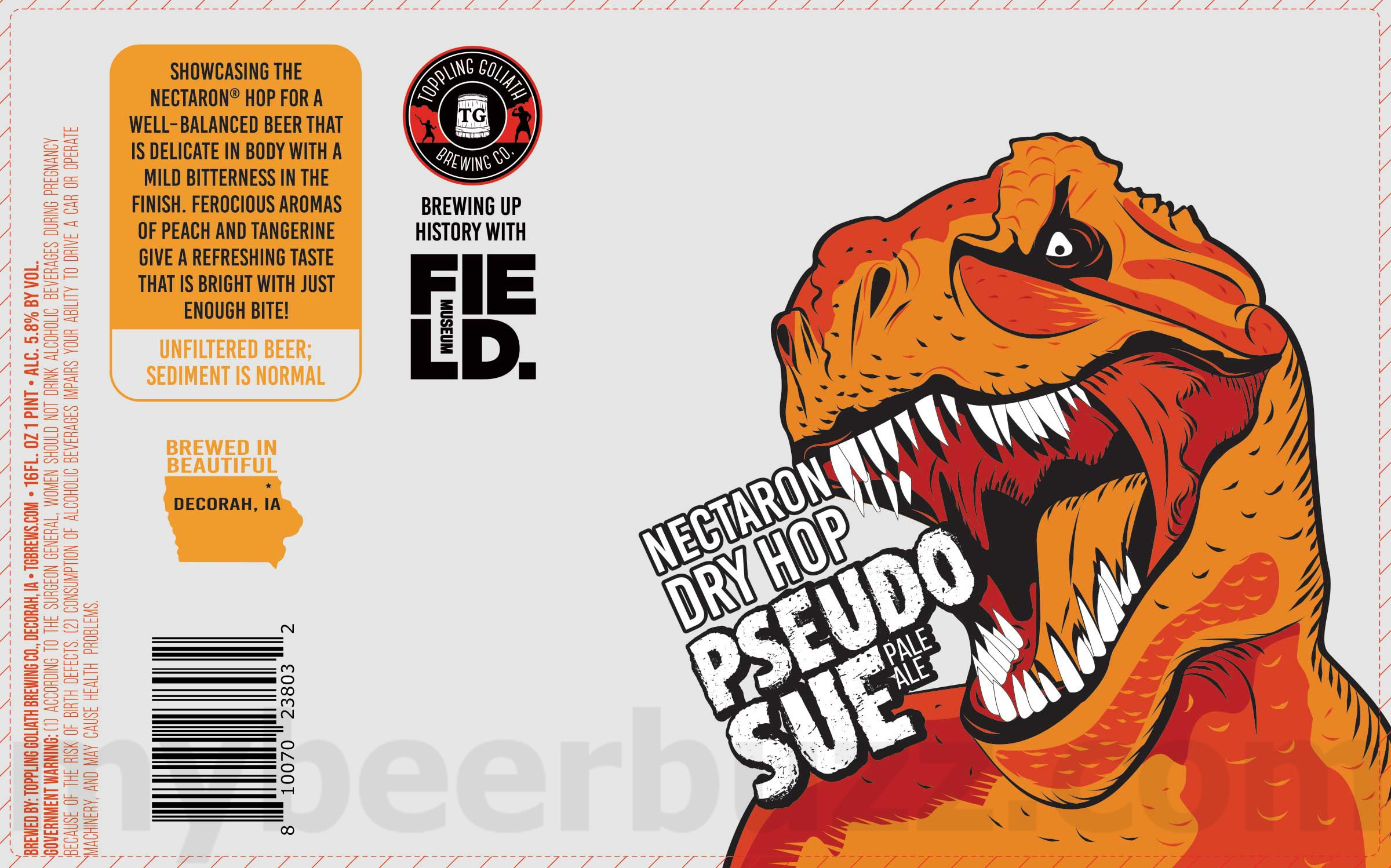 Toppling Goliath & Field Museum Team Up For Nectaron Dry Hop Pseudo Sue Toppling Goliath & Field Museum Team Up For Nectaron Dry Hop Pseudo Sue