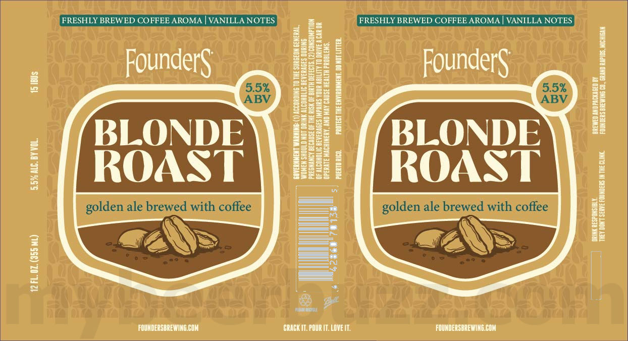 Founders Adding Oatmeal Stout, Winter Bock, Blonde Roast & Vanilla Porter Cans 12 apostMBB 1937