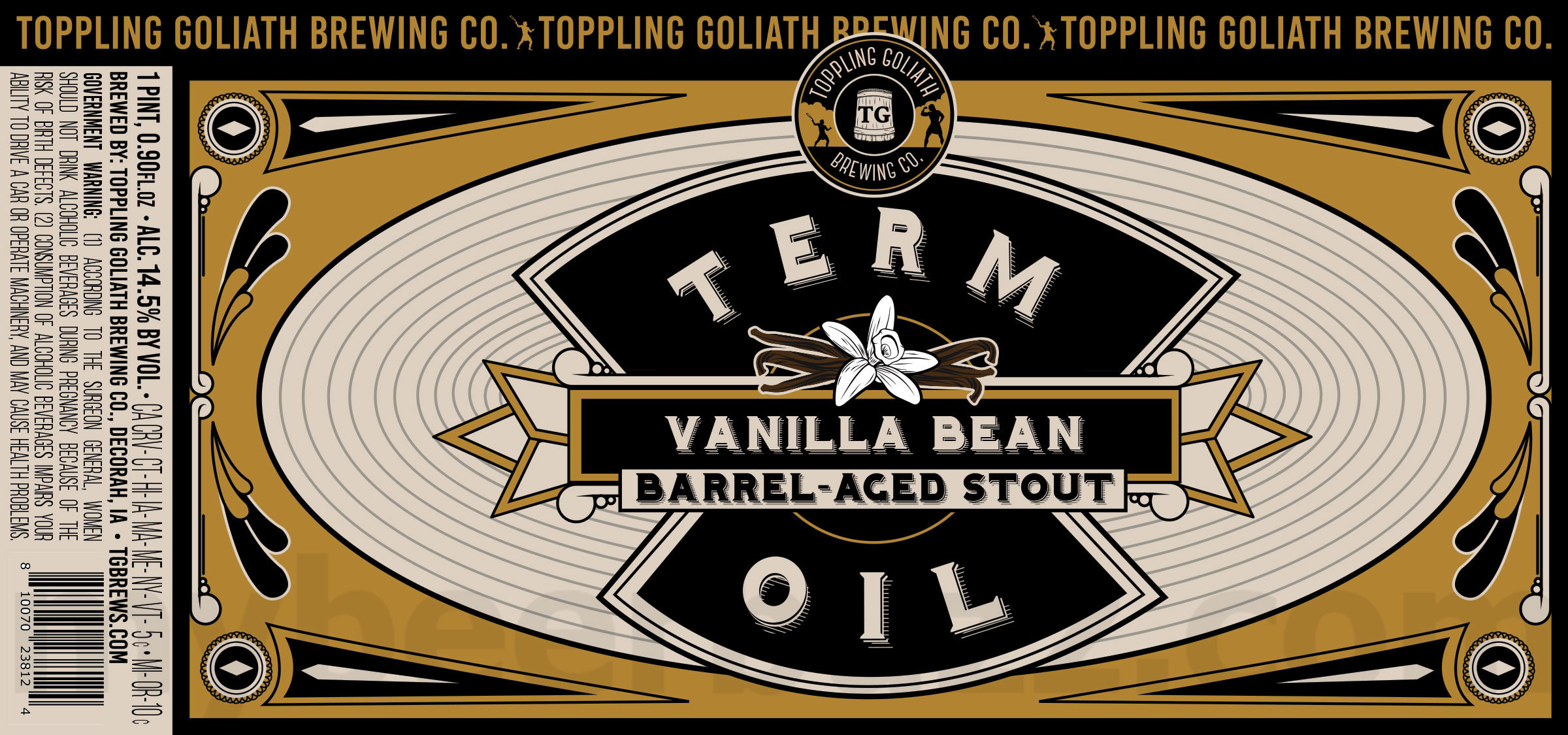 Toppling Goliath Adding Term Oil Vanilla Bean Barrel-Aged Stout 8 apostMBB 1965