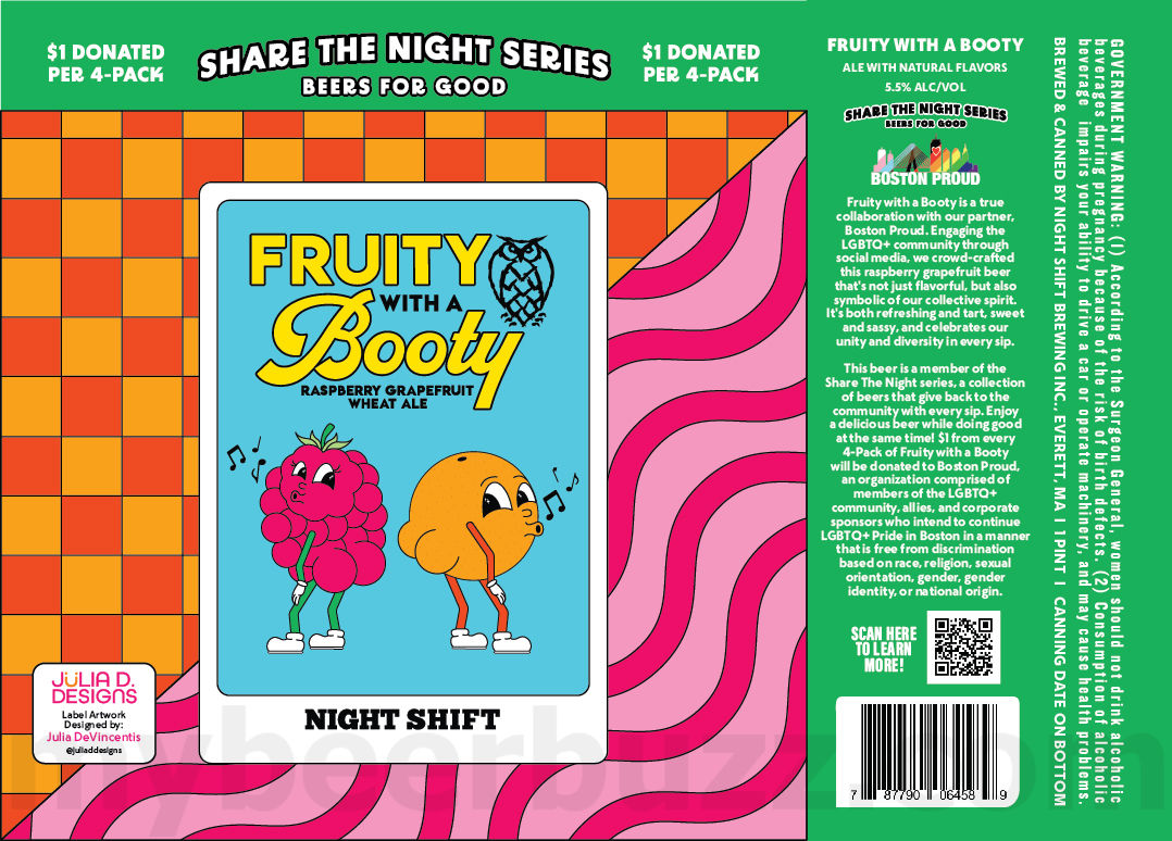 Night Shift Adding Dog Days Lemon IPA To Share The Night Series / Rickey Sour / Granita Sour / Fruity With A Booty 12 apostMBB 1983
