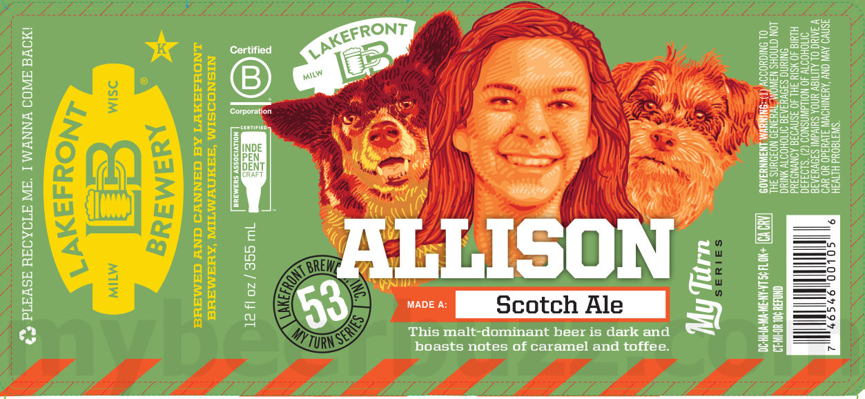 Lakefront Adding My Turn Series Allison Made A Scotch Ale, Extended Play, Black Bird & Bridge Burner 16 apostMBB 2004