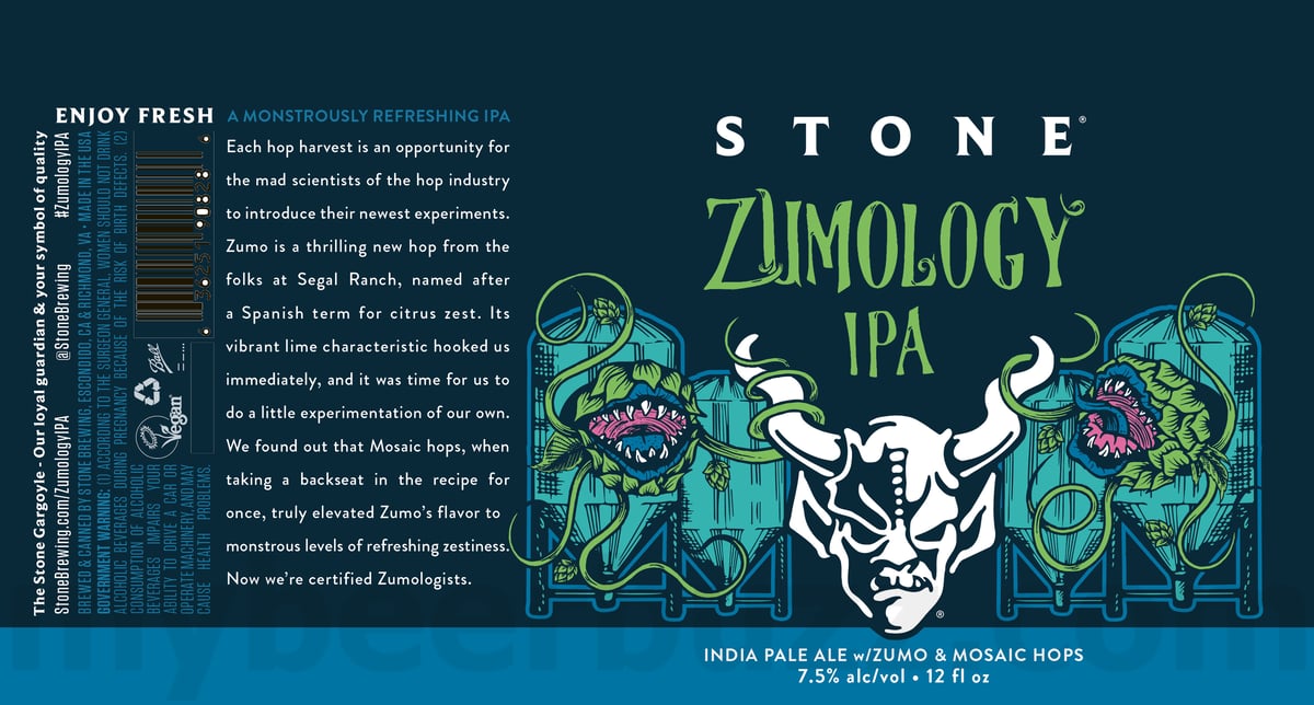 Stone Adding Zumology IPA With New Zumo Hops Stone Adding Zumology IPA With New Zumo Hops