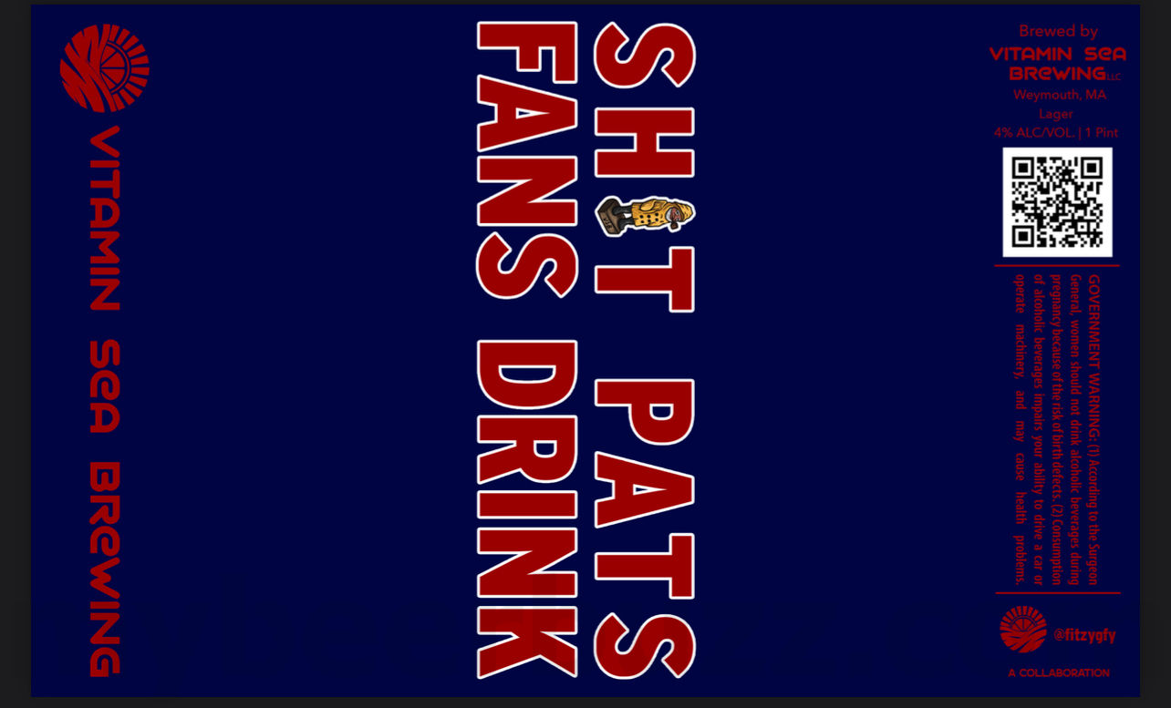 Vitamin Sea Brewing Adding Sh*t Pats Fans Drink Collaboration Vitamin Sea Brewing Adding Sh*t Pats Fans Drink Collaboration