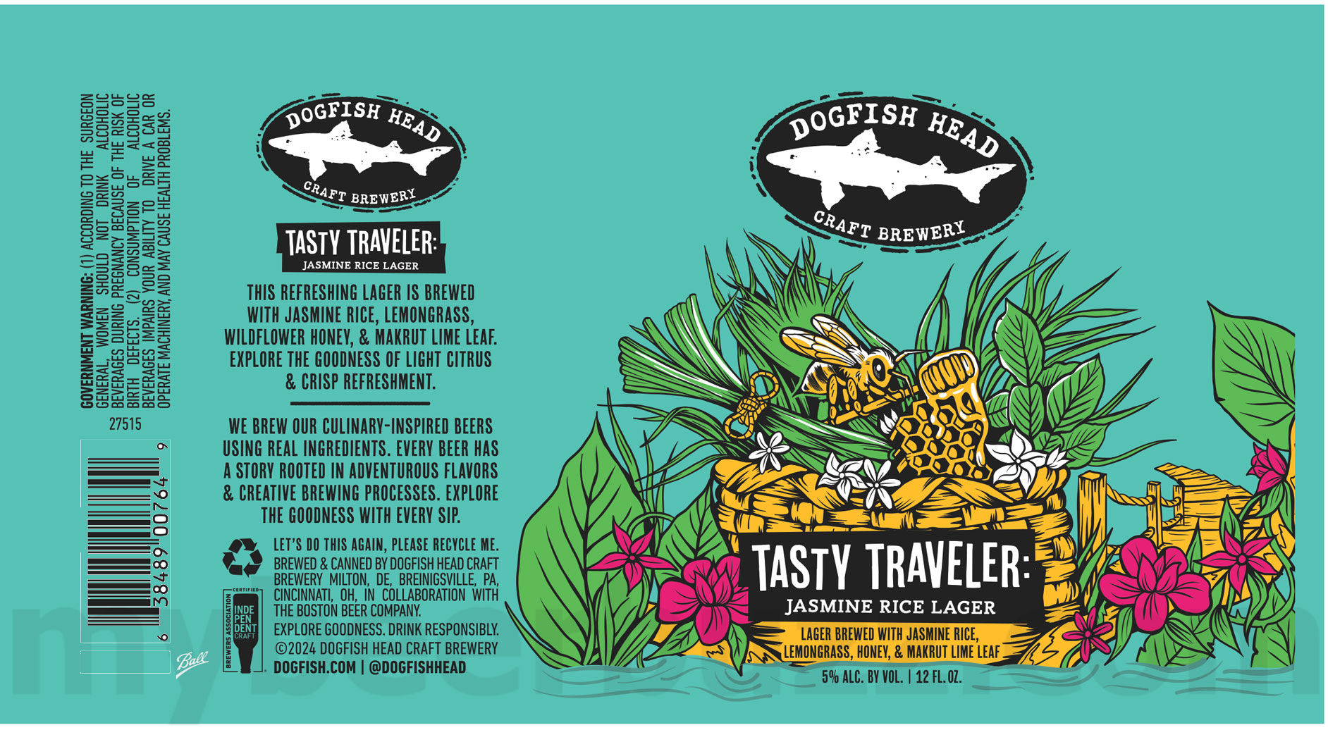 Dogfish Head Adding Tasty Traveler Jasmine Rice Lager Dogfish Head Adding Tasty Traveler Jasmine Rice Lager