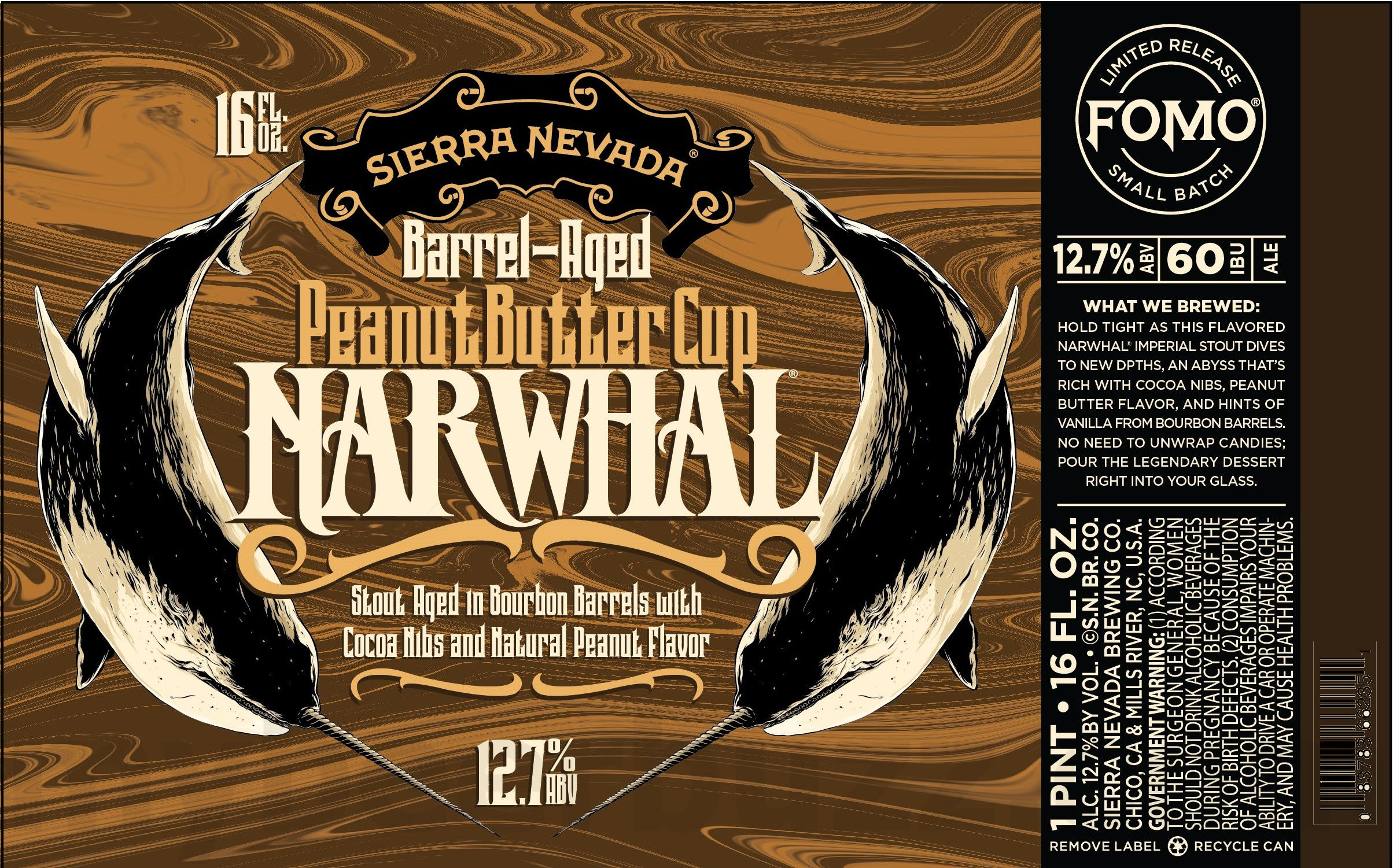 Sierra Nevada Barrel-Aged Peanut Butter Cup Narwhal Coming As FOMO Small Batch Limited Release Sierra Nevada Barrel-Aged Peanut Butter Cup Narwhal Coming As FOMO Small Batch Limited Release