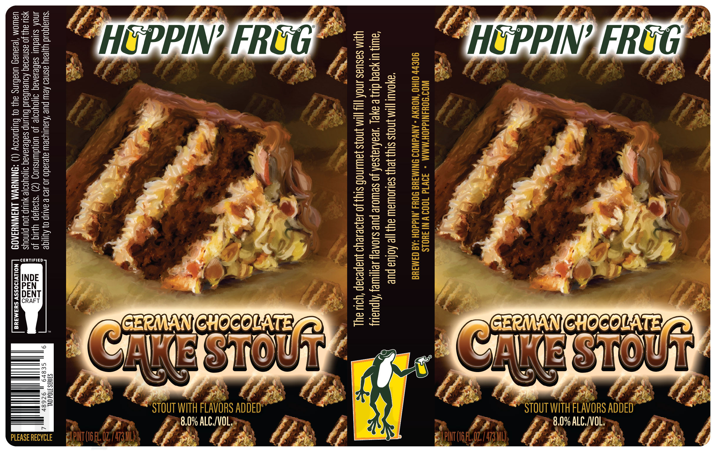 Hoppin’ Frog Adding Toadal Eclipse & German Chocolate Cake Stout 8 apostMBB 2139