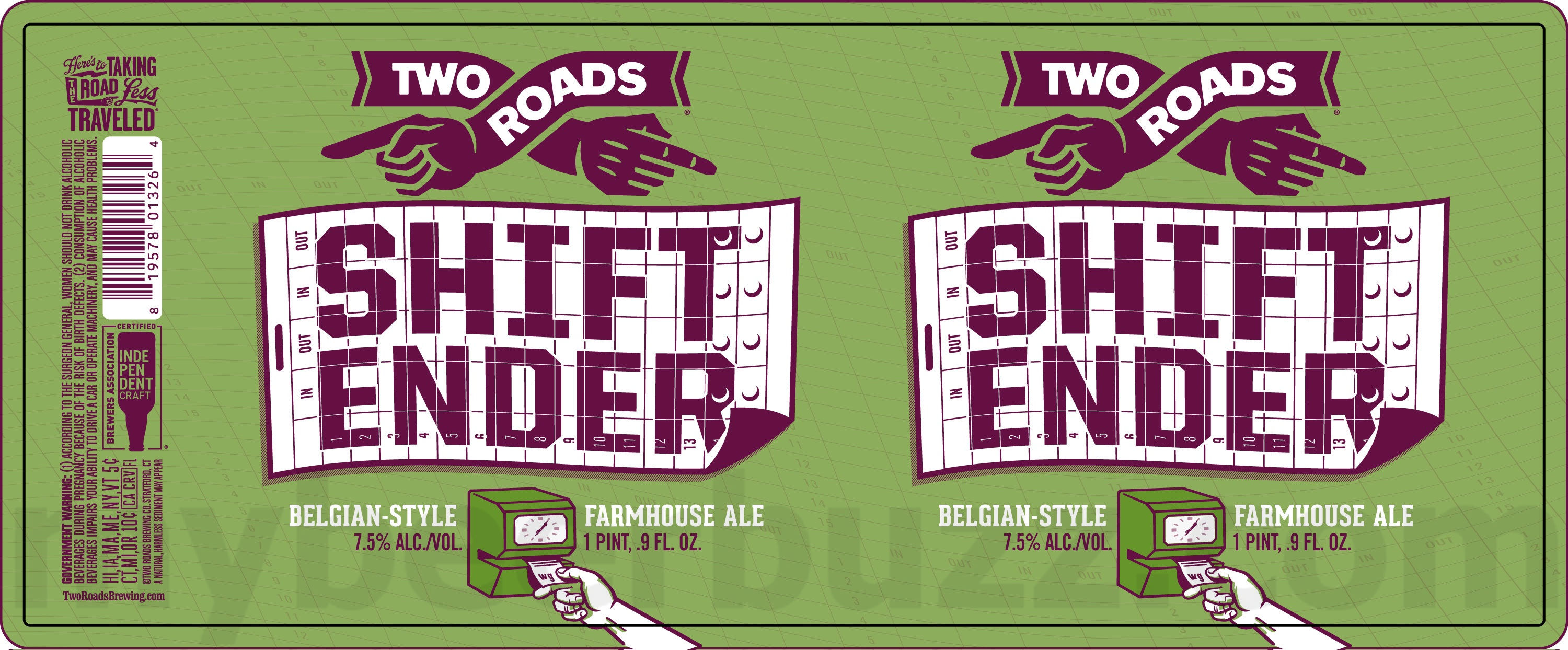 Two Roads Working On Abbey Roads Tripel, Coast Rider & Shift Ender 10 apostMBB 2145