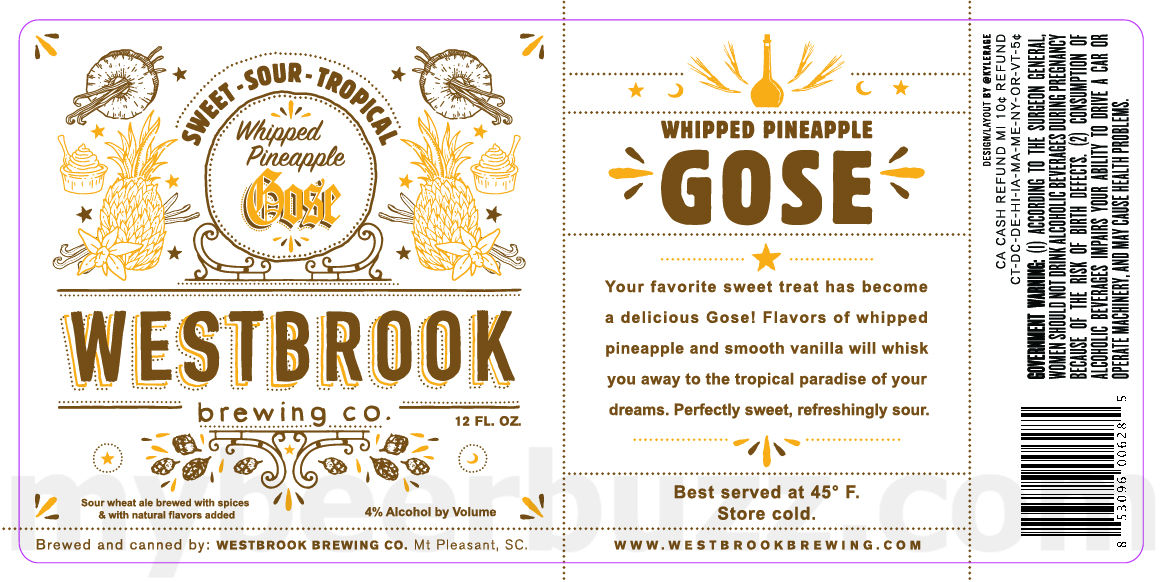Westbrook Adding Whipped Pineapple Gose Westbrook Adding Whipped Pineapple Gose