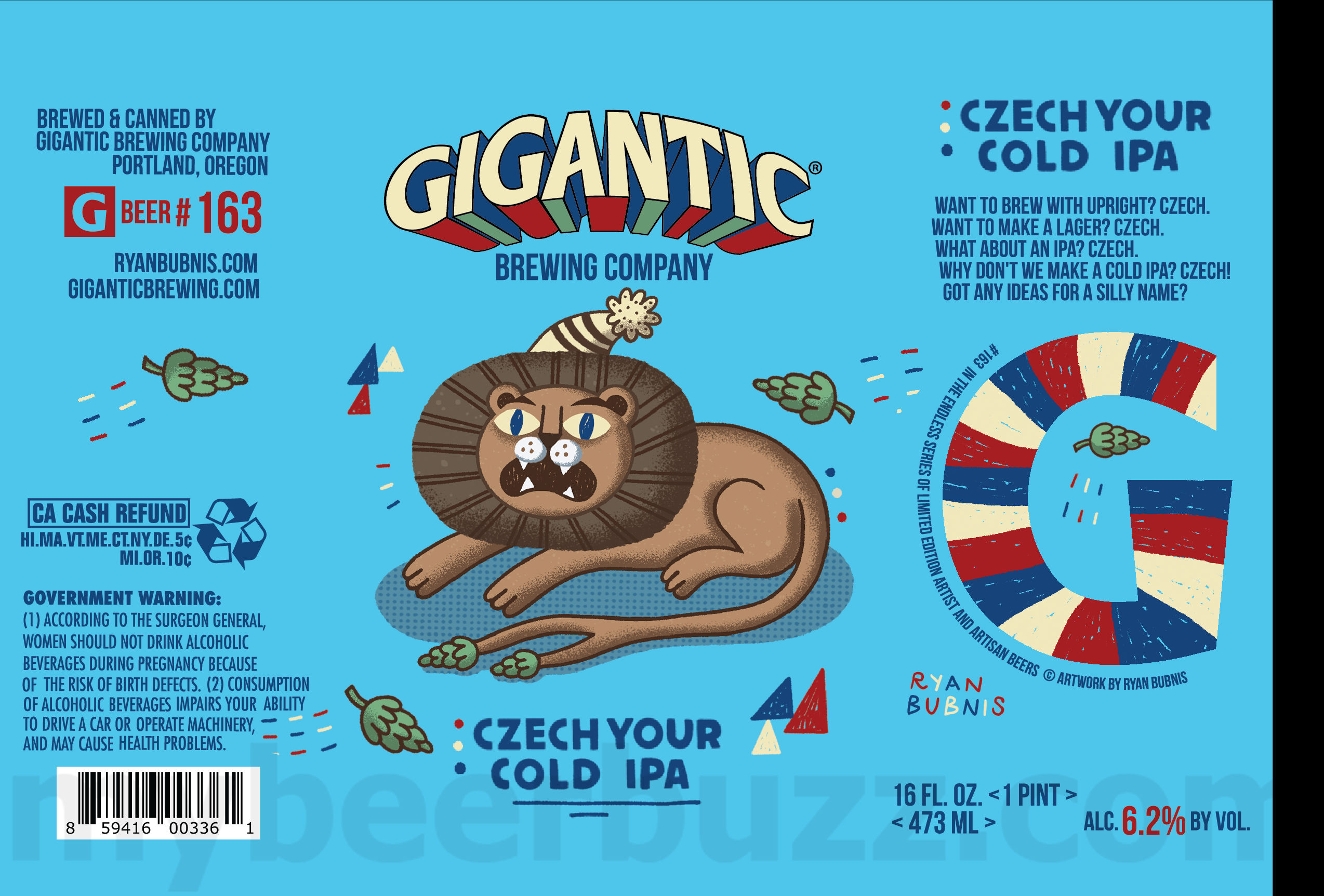 Gigantic Adding Life Or Death IPA, Spirit Bomb, Goblin Mode, Pilsner, Tierra Del Lager, Marionberry Lemon Tart, Glo Up, A Beautiful Day In The Neighborhood, Czech Your Cold IPA, Poison Waters Beermosa, Astral Plane, Portland Elvis, Two-Hit Wonder, Outta Sight & IPA Cans 22 apostMBB 2196