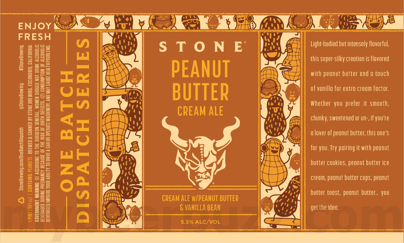 Stone Peanut Butter Cream Ale Coming To One Batch Dispatch Series Stone Peanut Butter Cream Ale Coming To One Batch Dispatch Series